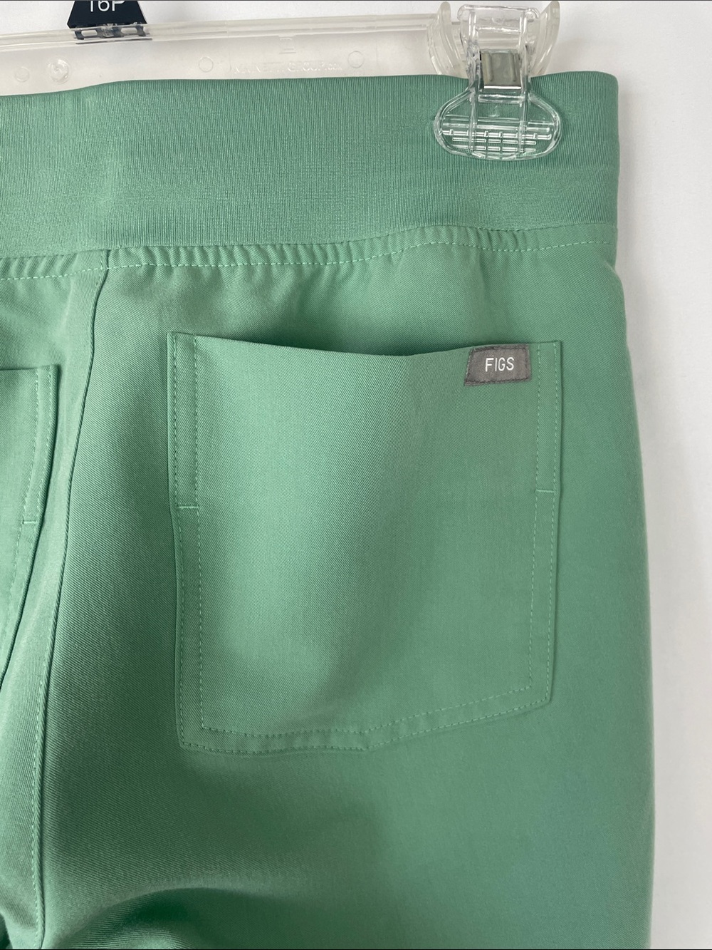 Figs Sage Green Scrub Set/Jogger Pants with Bright Orange Drawstring - Size XXS - Picture 10 of 14